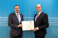 Bernd Geisler (Präsident LSI) und Albert Füracker MdL (Minister StMFH)  